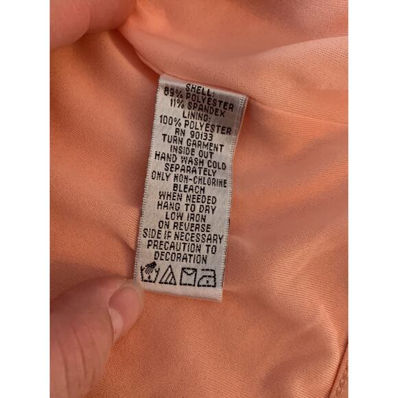 Bob Mackie wearable art peach sequined cardigan woman’s size small - Picture 7 of 8